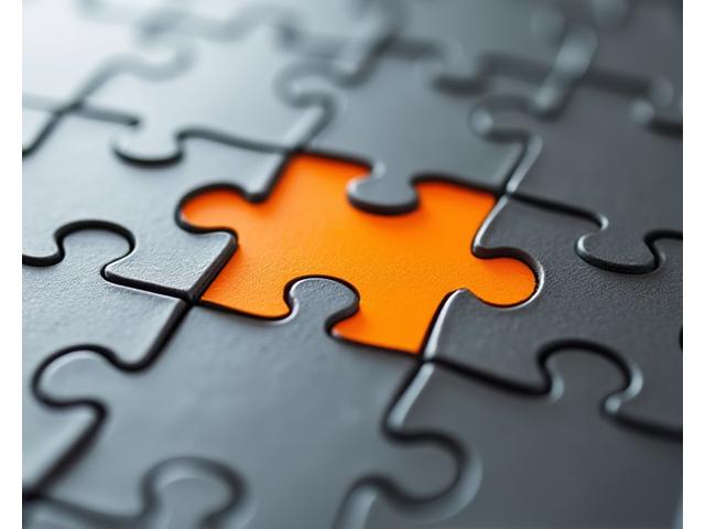 Puzzle dílky do sebe zapadající reprezentující řešení na míru