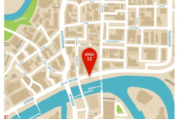 Mapa Prahy s vyznačenou adresou Dlouhá 12